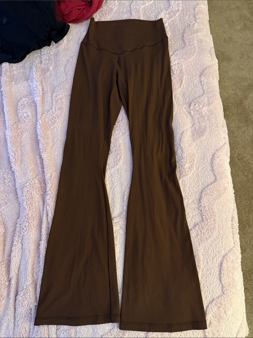 Women's Brown Boot-Cut High-Waist Yoga Pants